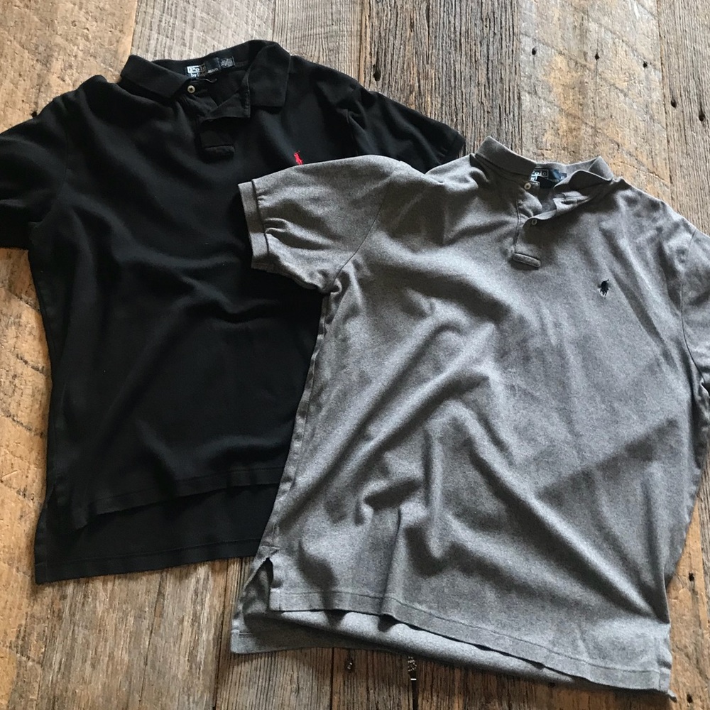 Set of 2 Men’s Polos - Black & Grey